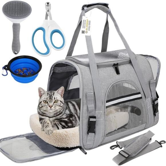Pet Carrier Bag for Cats and Dogs Up to 20LBs, Acessories Included - Picture 1 of 7